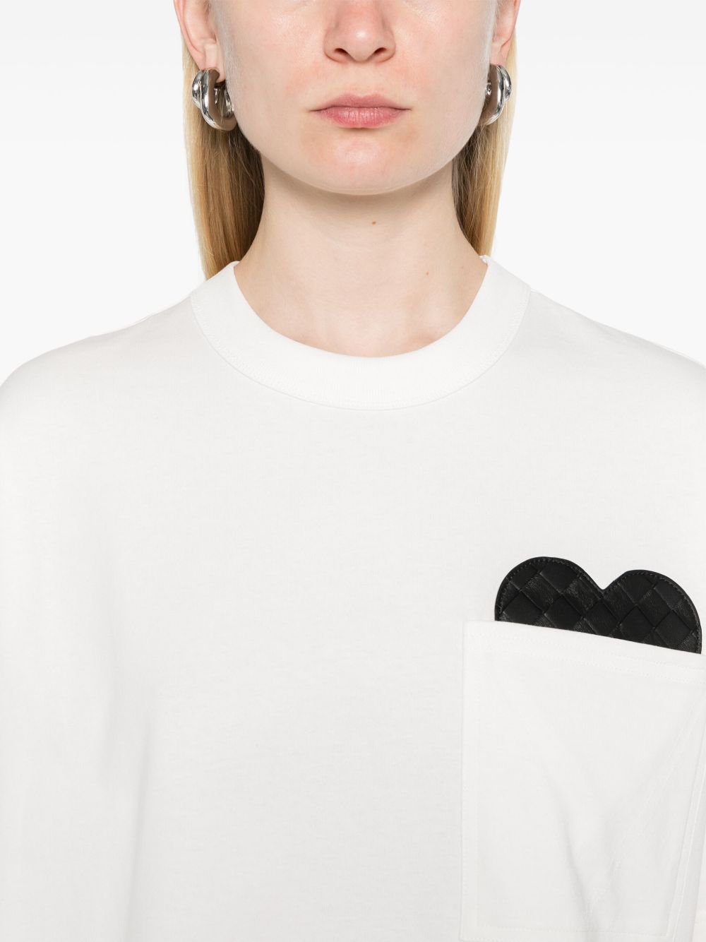 Bottega Veneta Women Heart Detail Cotton T-Shirt