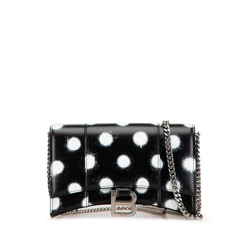 Balenciaga Hourglass Chain Wallet Shoulder Bag