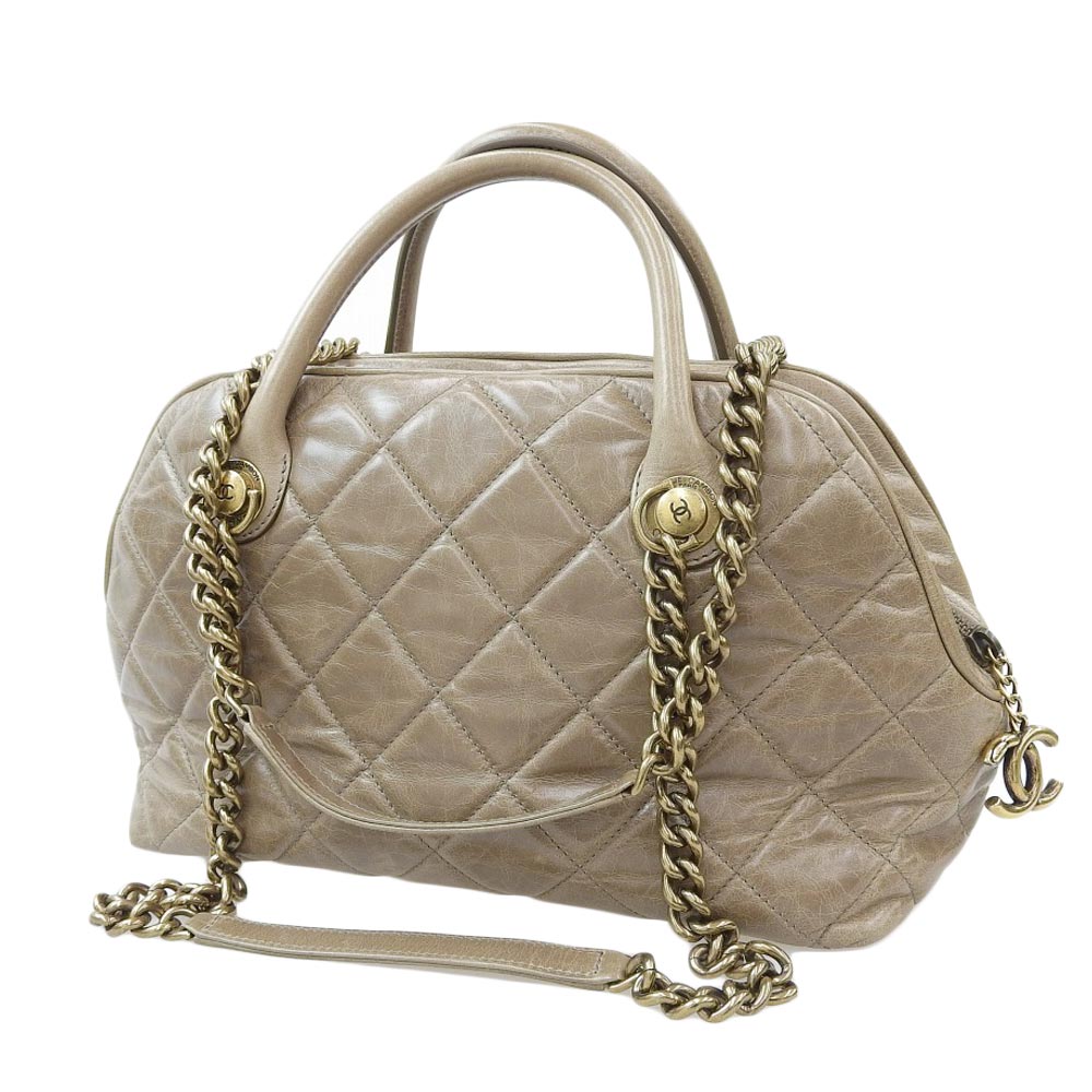 Chanel Leather 2-Way Handbag