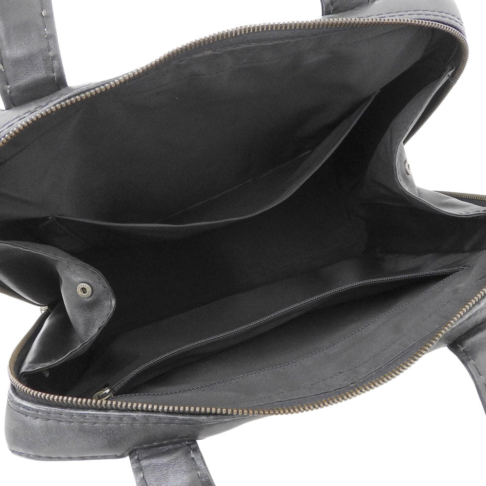 Chanel Wild Stitch Leather Handbag Black