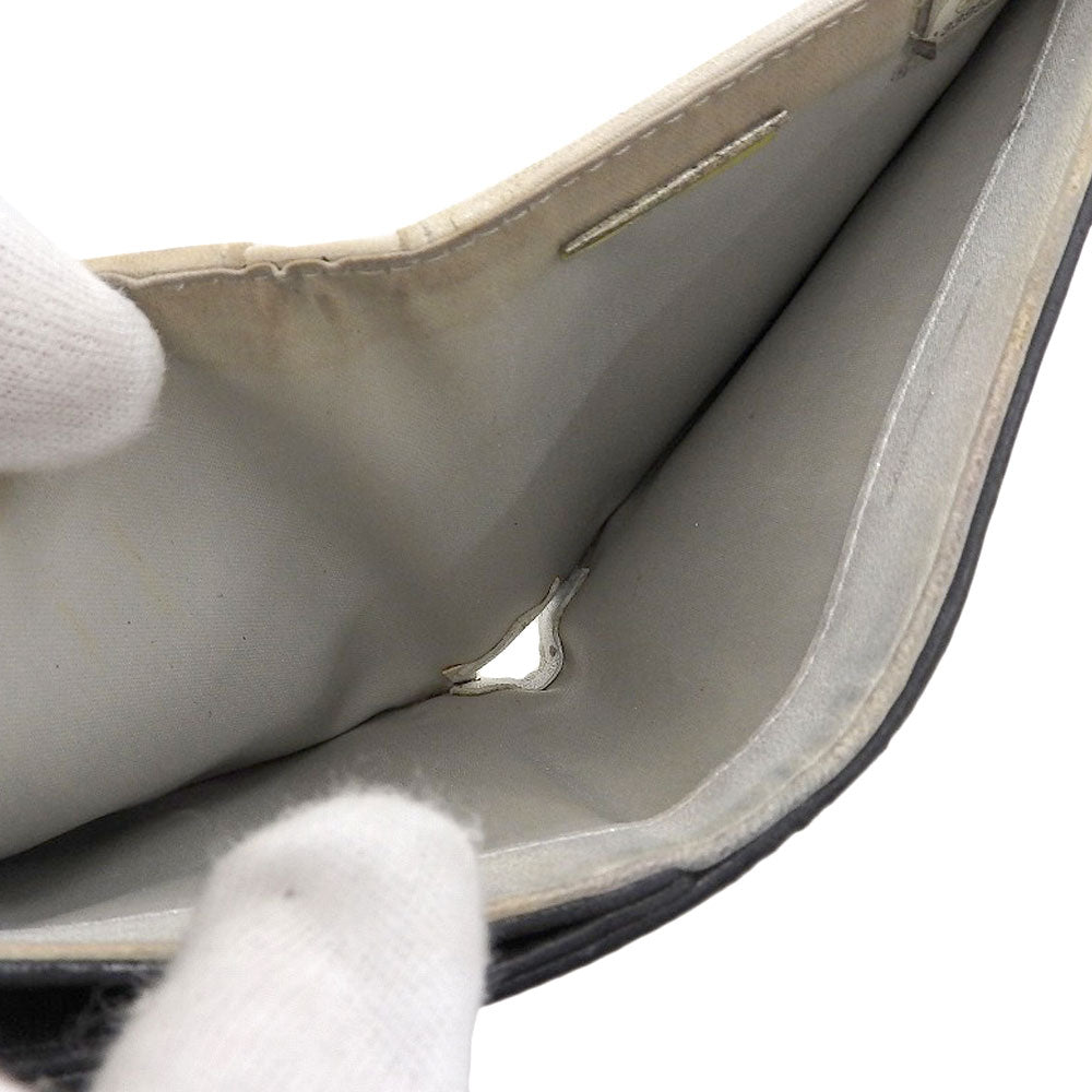 Chanel Camellia Double Flap Leather Wallet Black A47422