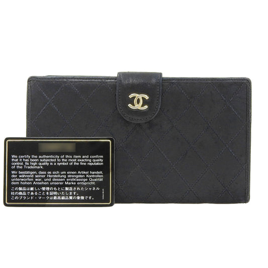 Chanel Leather Long Wallet with Clasp