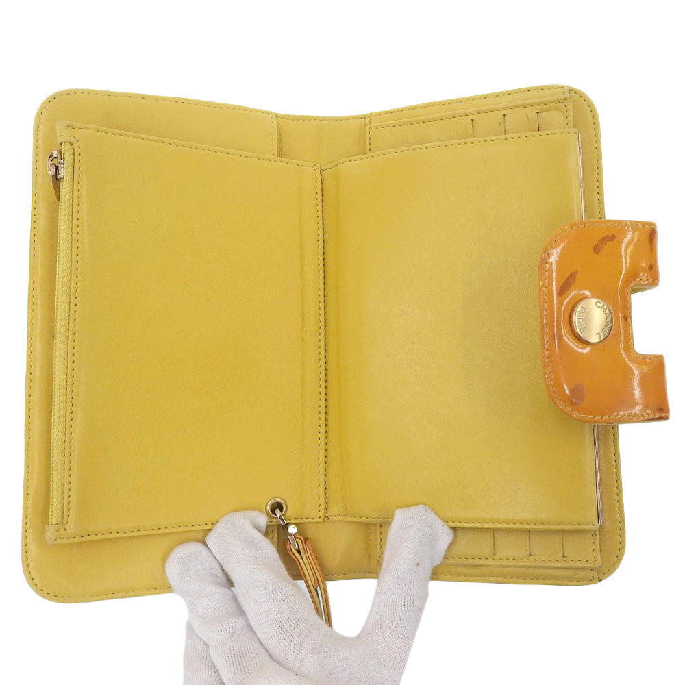 Chanel Patent Leather Chocolate Bar Organizer Cosmetic Bag