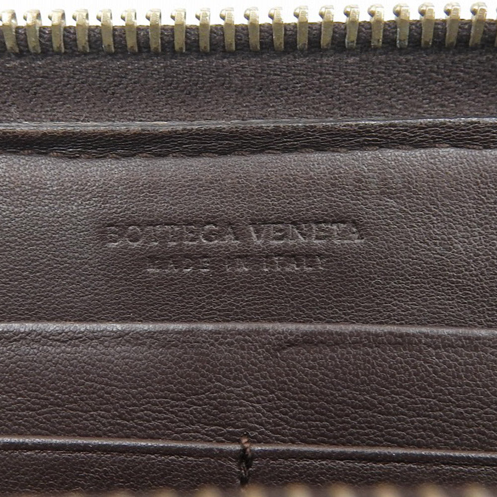 Bottega Veneta Leather Zip-Around Long Wallet 114076 Brown