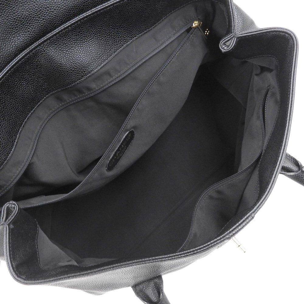 Chanel Caviar Skin Coco Mark Turn Lock Shoulder Bag Vintage