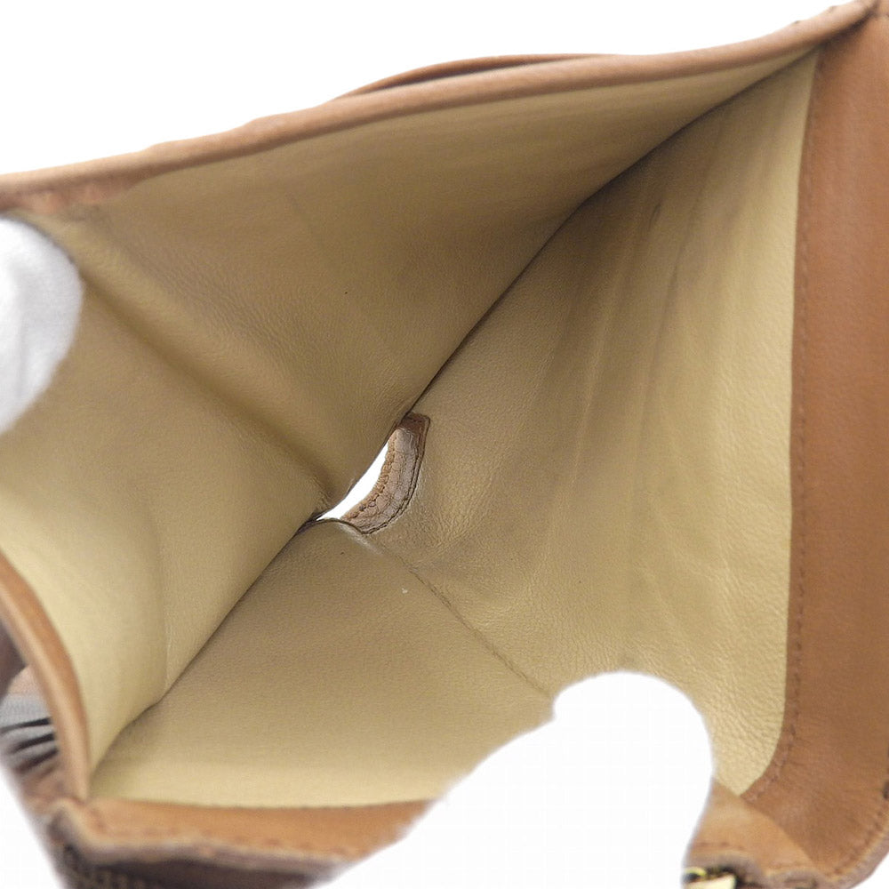 Bottega Veneta Python Leather Snap Wallet Brown