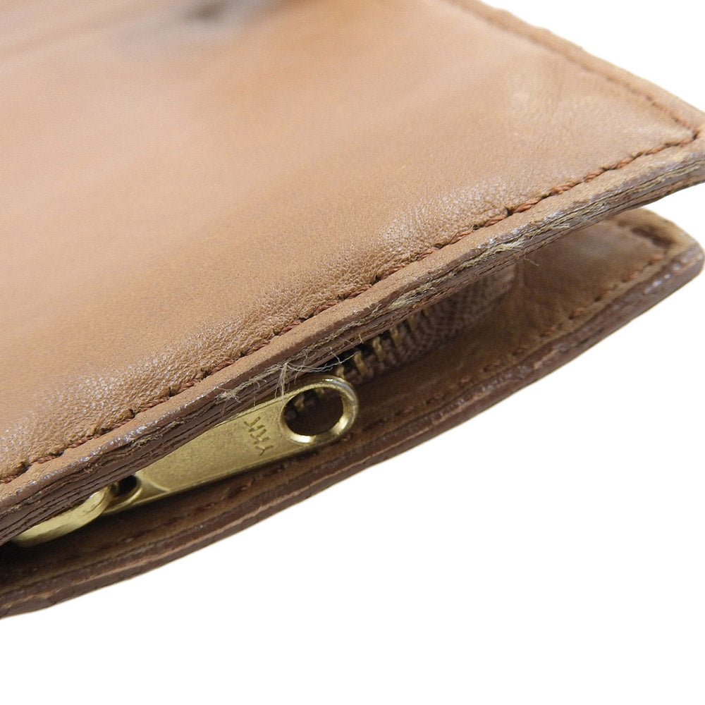 Bottega Veneta Python Leather Snap Wallet Brown