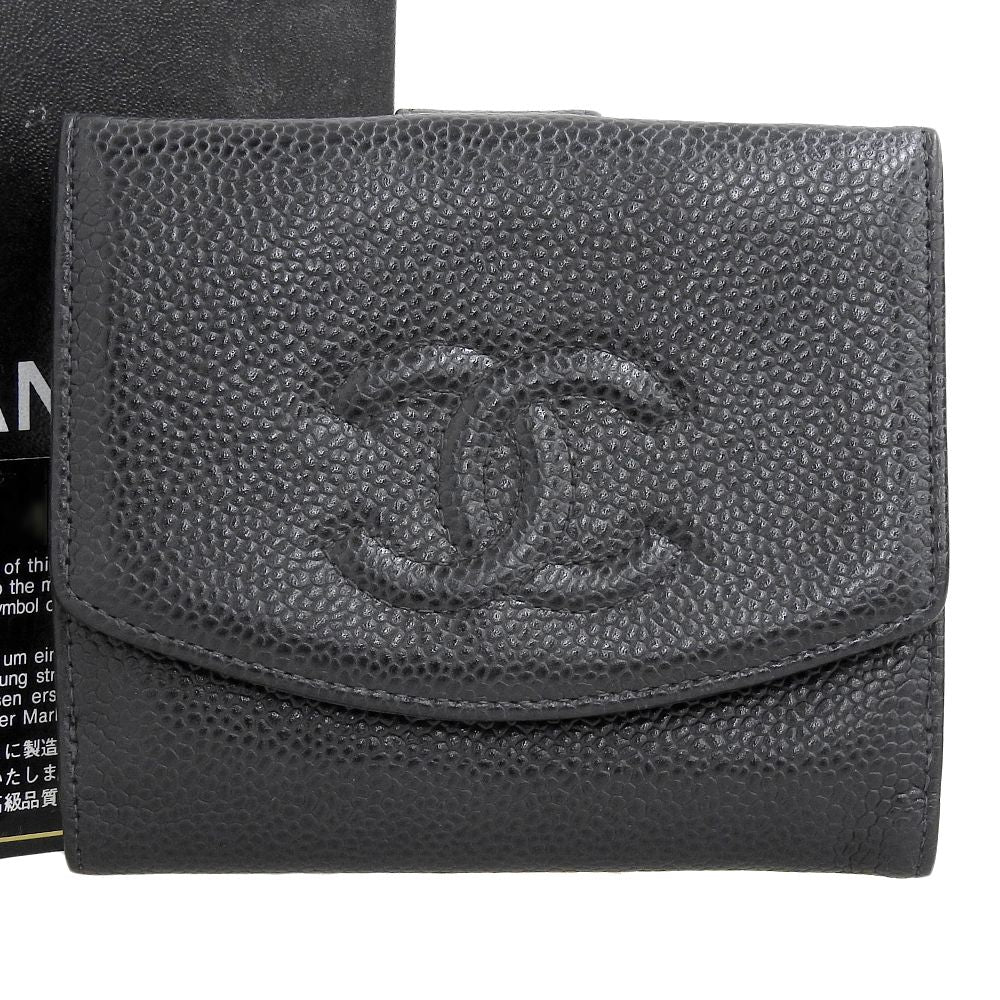 Chanel Caviar Skin Bifold Wallet Black