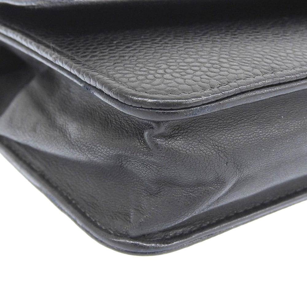 Chanel Caviar Skin Chain Wallet A13509