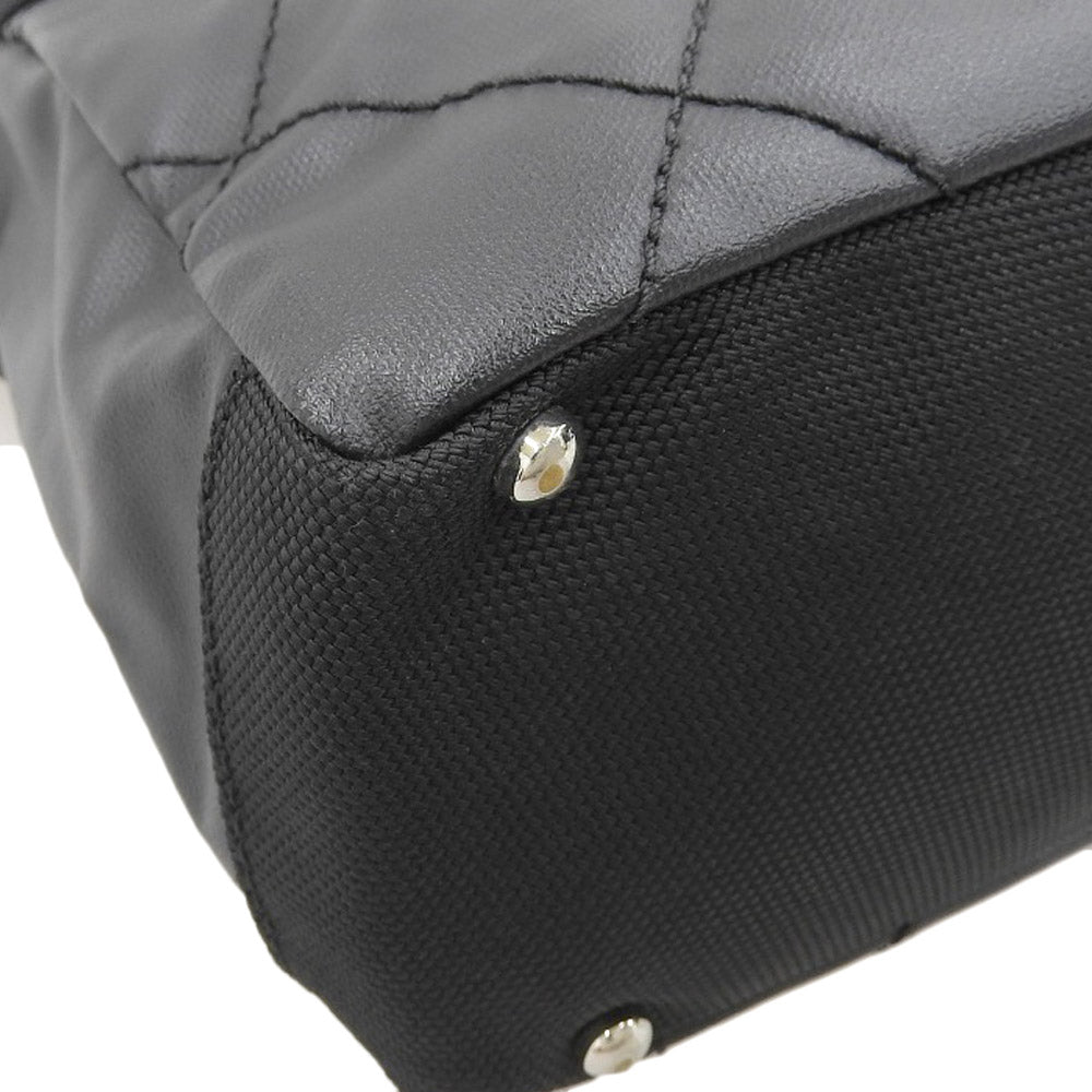 Chanel Paris Biarritz PM Leather Canvas Handbag A34208