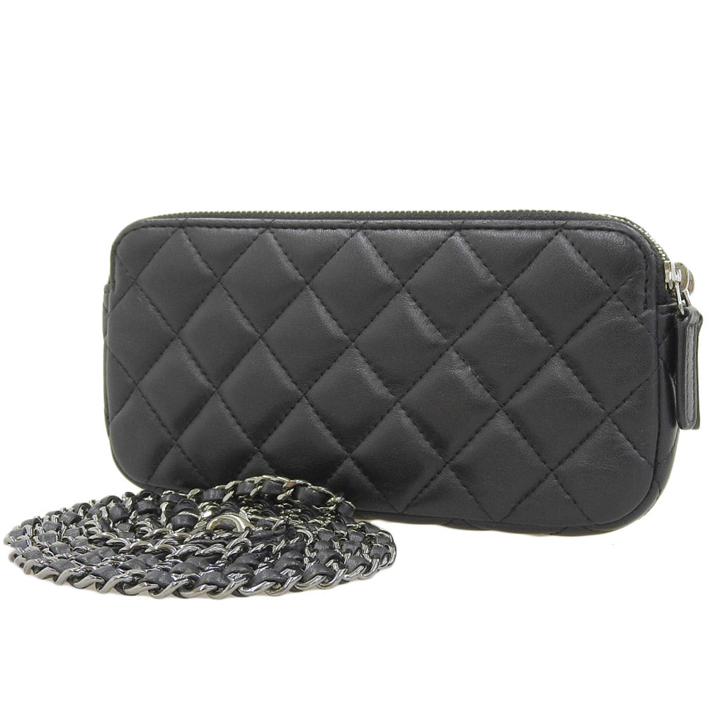 Chanel Lambskin Coco Mark Chain Wallet A82527