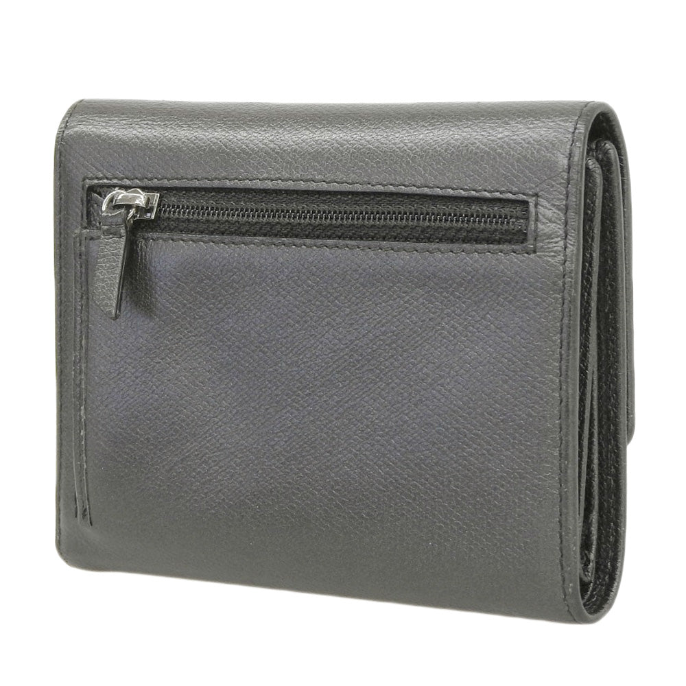 Chanel Leather Trifold Wallet Black