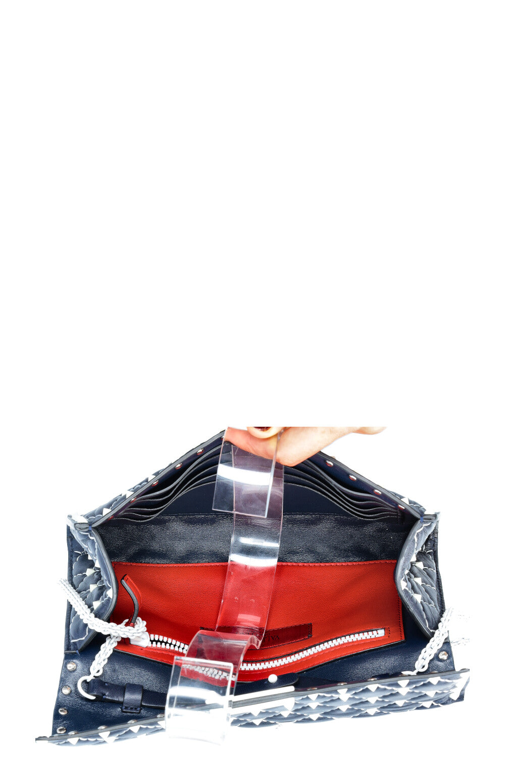 VALENTINO Rockstud Spike Crossbody Bag Blue