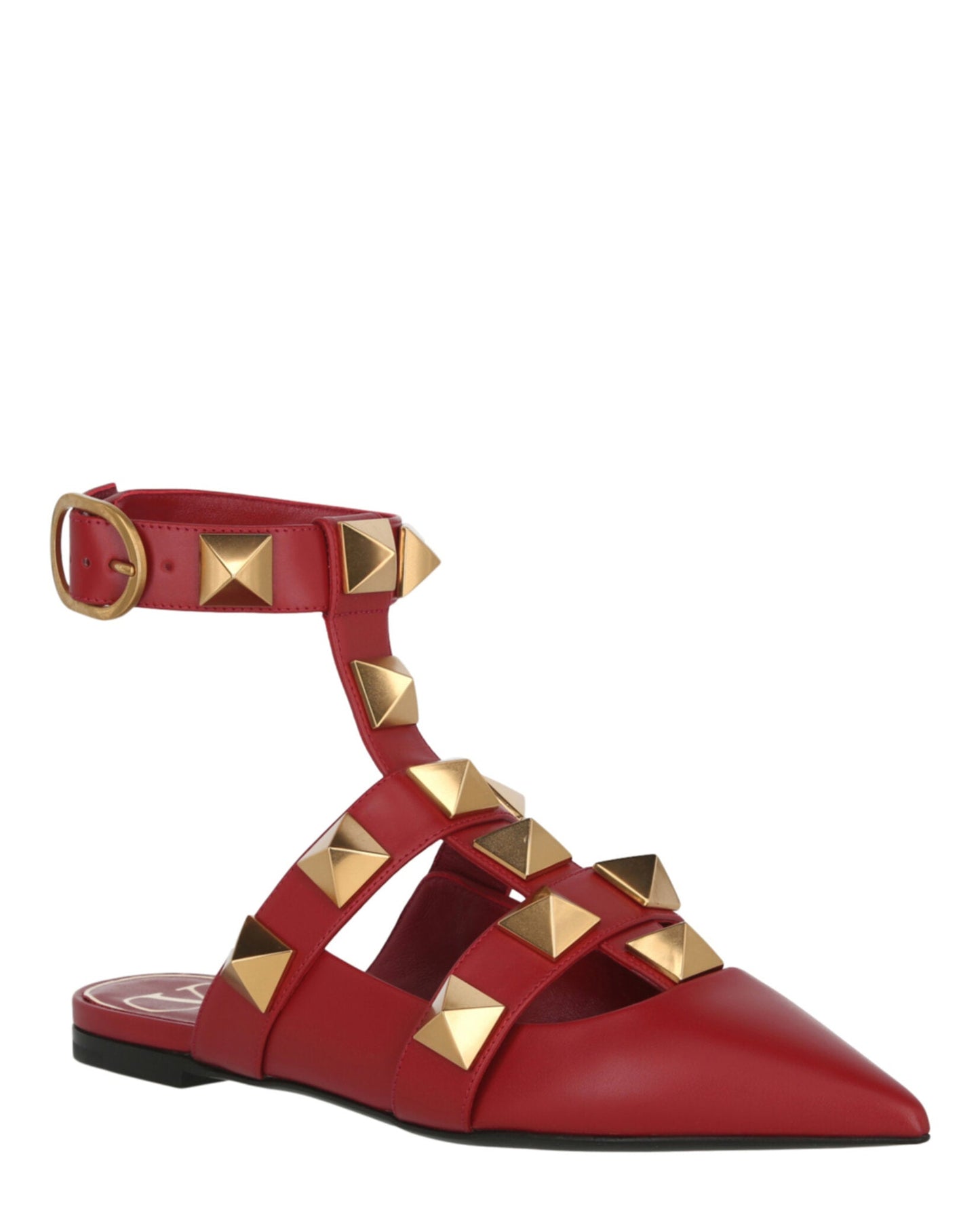 Valentino Womens Roman Stud Ballerina Shoe
