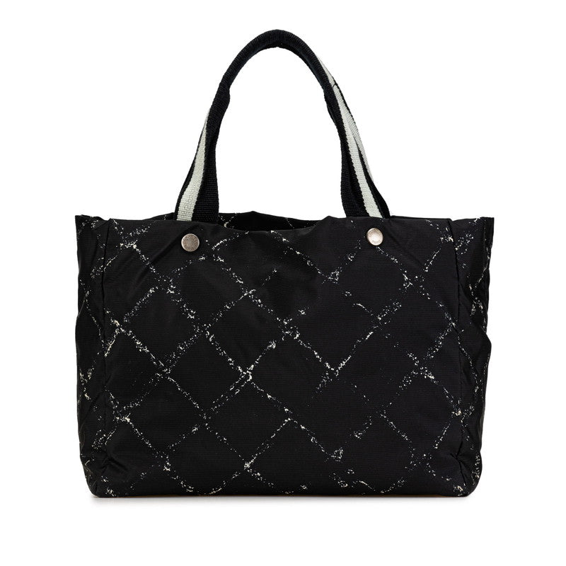 Chanel Nylon Travel Line Tote Bag Black