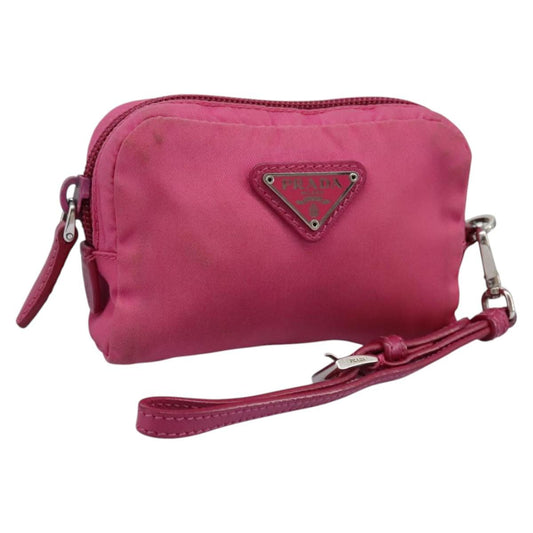 PRADA Pouch Nylon Pink Pink  yk17323